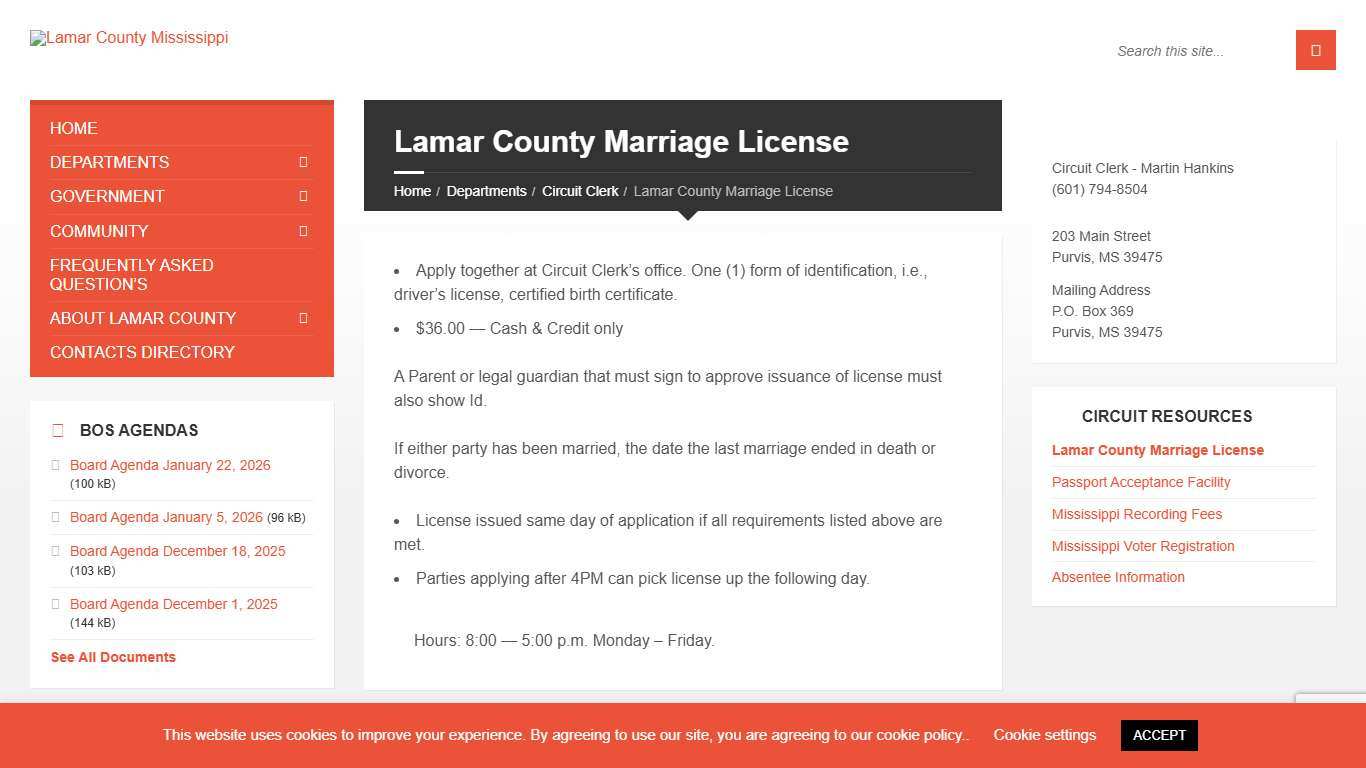 Lamar County Marriage License Lamar County Mississippi